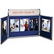 Nobo Mini Display Kit Central Panel W900xH600mm and two W450xH600mm Panels Blue Ref 35232027
