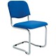 Image of Trexus Cantilever Chair Upholstered Stackable Silver Frame Seat W480xD420xH470mm Blue