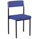Trexus Side Chair Stacking Steel Frame Upholstered Seat W410xD410xH460mm Blue