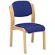 Image of Trexus Side Chair Wood Upholstered Stackable Seat W405xD500xH480mm Blue