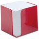 Smead Noteblock Holder Translucent Acrylic Red and Approx. 850 Sheets Paper 90x90mm White Ref A2991780