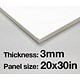 Foamboard Display Board / Size 20" x 30" / Thickness 3.5mm / Colour White / Box of 40 Sheets