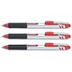 Pentel Energel Rollerball Pen Retractable Needle Point 0.5mm Tip 0.25mm Line Red Ref BLN35-B [Pack 12]