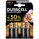 Duracell Plus Battery Alkaline 1.5V AA Ref MN1500B4 [Pack 4]