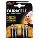 Duracell Plus Battery Alkaline AAA Size 1.5V Ref MN2400B4 [Pack 4]