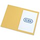 Elba Square Cut Folder Recycled Mediumweight 250gsm Foolscap Yellow Ref 20219 [Pack 100]
