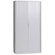 Image of Triumph Everyday Side Opening Tambour Lockable Cupboard Steel W1000xD475xH1980mm Grey Ref E191T