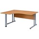 Image of Sonix Style Cantilever Radial Desk Left Hand W1600xD1200xH725mm Beech