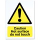 Stewart Superior Catering Sign Caution Hot SurfaceSelf Adhesive Vinyl W150xH200mm Ref CS005SAV
