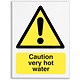Stewart Superior Catering Sign Caution Very Hot Self Adhesive Vinyl W150xH200mm Ref CS006SAV