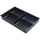 Bisley Insert Tray 2/4 Plastic for Storage Cabinet 4 Sections H51mm Black Ref 227P1