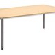 FiZ2 Rectangular Boardroom Table Square Straight Leg W2000xD1200xH730mm Maple