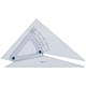 Image of Linex Set Square Adjustable Precision 0.5 Degree Scale Bevelled Edge Long 250mm Clear Ref LXB1120/10B