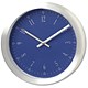 Alba Techtime Wall Clock Quartz with Plastic Lens and Brushed Aluminium Case Diameter 300mm Ref HORALU