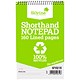Image of Silvine Everyday Shorthand Notepad Recycled Wirebound Ruled 160pp 70gsm 125x200mm Ref RE160 [Pack 12]