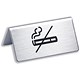 Durable Table Sign No Smoking W85xD50xH36mm Brushed Stainless Steel Ref 4962-23