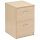 Trexus Plus Filing Cabinet 2 Drawers Fully Lockable Anti-Tilt W476xD598xH725mm Maple