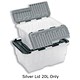 Strata Duracrate Storage Box Crate Plastic 20L W460xD340xH240mm with Silver Lid Ref HW380