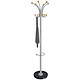 Alba Stily Hat and Coat Stand Tubular Steel with Umbrella Holder 4 Hooks 4 Pegs H1770mm Ref PMVIENA