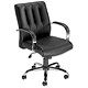 Influx Breeze F8 Executive Armchair Leather Look Back H W495xD485xH480-520mm Black