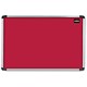 Nobo Professional Noticeboard Felt with Fixings and Aluminium Frame W900xH600mm Red Ref 30230191