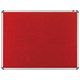 Nobo Professional Noticeboard Felt with Fixings and Aluminium Frame W1200xH900mm Red Ref 30230192