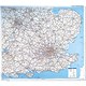 Map Marketing Primary Routes 100 Miles Around London Map Unframed 5 Miles/inch W1050x900mm Ref 100LON