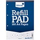 Silvine Refill Pad Headbound Perforated Punched Quadrille Squared 5mm 75gsm A4 Ref A4RPX [Pack 6]