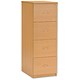 Influx Filing Cabinet 4 Drawers Foolscap W500xD600xH1335mm Beech