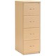 Influx Pedestal Filing Cabinet 4 Drawers Foolscap W500xD600xH1335mm Maple
