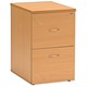 Influx Pedestal Filing Cabinet 2 Drawers Foolscap W500xD600xH720mm Beech