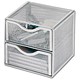 Rubbermaid Mesh Cube with 2 Drawers 150x150mm Pewter Ref E5600PEWT