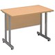 Influx Yo 1000 Desk Rectangular Return Stylish F Frame Legs W1000xD600xH720mm Beech