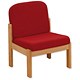 Trexus Reception Chair Beech Frame Deep-cushioned Seat H410mm W585xDx505x760mm Burgundy