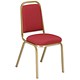 Image of Trexus Banqueting Chair Upholstered Stackable Seat W390xD390xH460mm Burgundy with Gold Frame