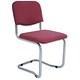 Image of Trexus Cantilever Chair Upholstered Stackable Silver Frame Seat W480xD420xH470mm Burgundy