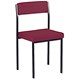 Trexus Side Chair Stacking Steel Frame Upholstered Seat W410xD410xH460mm Burgundy