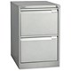 Bisley BS2E Filing Cabinet Flush-front 2-Drawer W470xD622xH711mm Silver Ref 1623-55