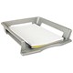 Rubbermaid Letter Tray Front Load Self-stacking Capacity 2.2kg A4 Metallic Silver Ref 21848