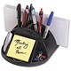Rubbermaid Desk Organiser for Pens Envelopes and 76x76mm Sticky Notes Holder Black Ref 63526