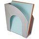 Rubbermaid Magazine File in Round Design Metallic Silver Ref 74159