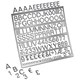 Nobolux Spare Characters Assorted for Letter Boards 28mm Chrome-look Ref 1901938 [Pack 200]