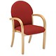 Trexus Visitor Armchair Wood Upholstered Stackable Back H510mm Seat W500xD460xH470mm Burgundy