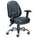 Sonix Trenton Operators Chair Leather-faced Back H500mm Seat W450xD440xH440-540mm Black