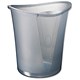 Leitz Allura Waste Bin with Flat Back Transparent Smoke Ref 23441