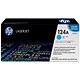 Image of Hewlett Packard (HP) Laser Toner Cartridge - Cyan / Ref Q6001A / HP No. 124A