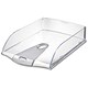 Leitz Allura Letter Tray with Snap-on Front Label Holder A4 Transparent Smoke Ref 23422