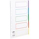 Concord Plastic Subject Dividers Polypropylene 120 Micron Europunched 5-Part A4 Assorted Ref 06801