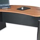 Elysium Managers Desk with Black Trim W1800xD1000xH750mm Walnut