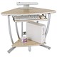 Trexus Intro Shelford Corner Workstation Silver Frame W1065xD555xH795mm Beech